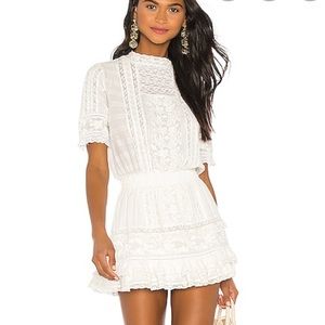LoveShackFancy Leighton Dress in White